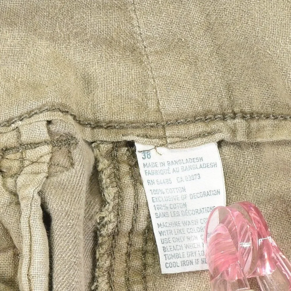 American Eagle Cargo Shorts Mens 38 Khaki Beige Classic Length Y2K Style Grunge